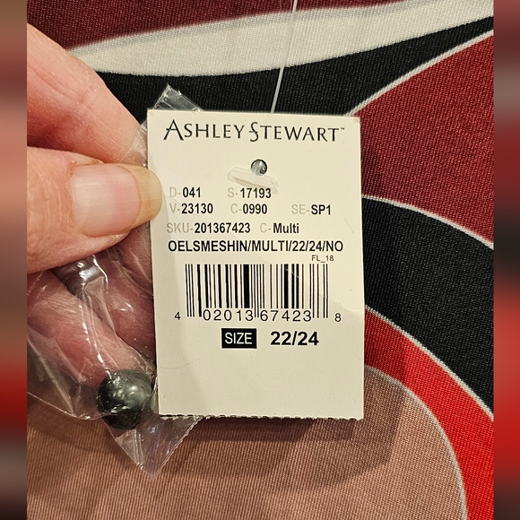 128 - Ashley Stewart Abstract Print Shirt / Dress - Picture 9 of 9